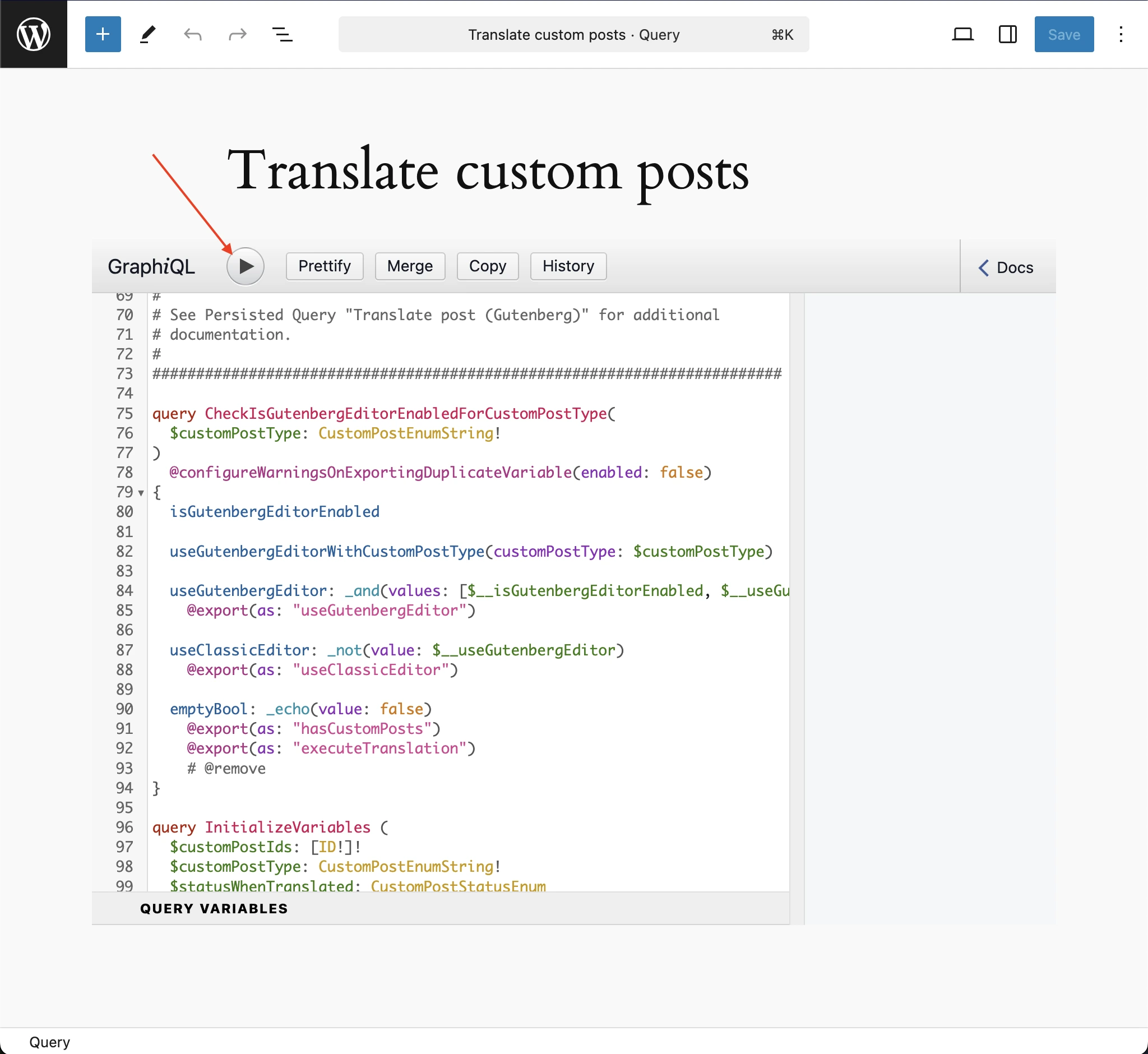 การแก้ไขรายการ Translate custom posts