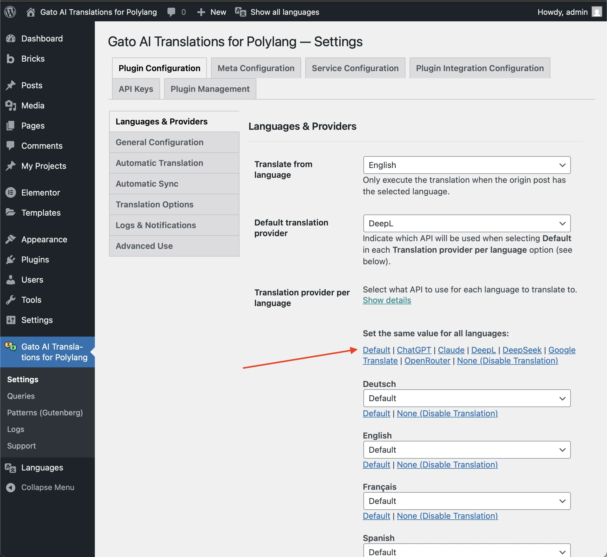 การเพิ่มลิงก์ด่วนสำหรับตั้งค่าภาษาที่ต้องการแปลใน Settings