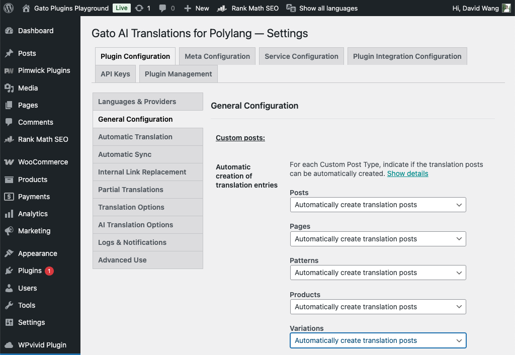 แปลสินค้า WooCommerce อัตโนมัติด้วย Gato AI Translations for Polylang